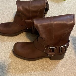 Brown Leather Ankle Boots